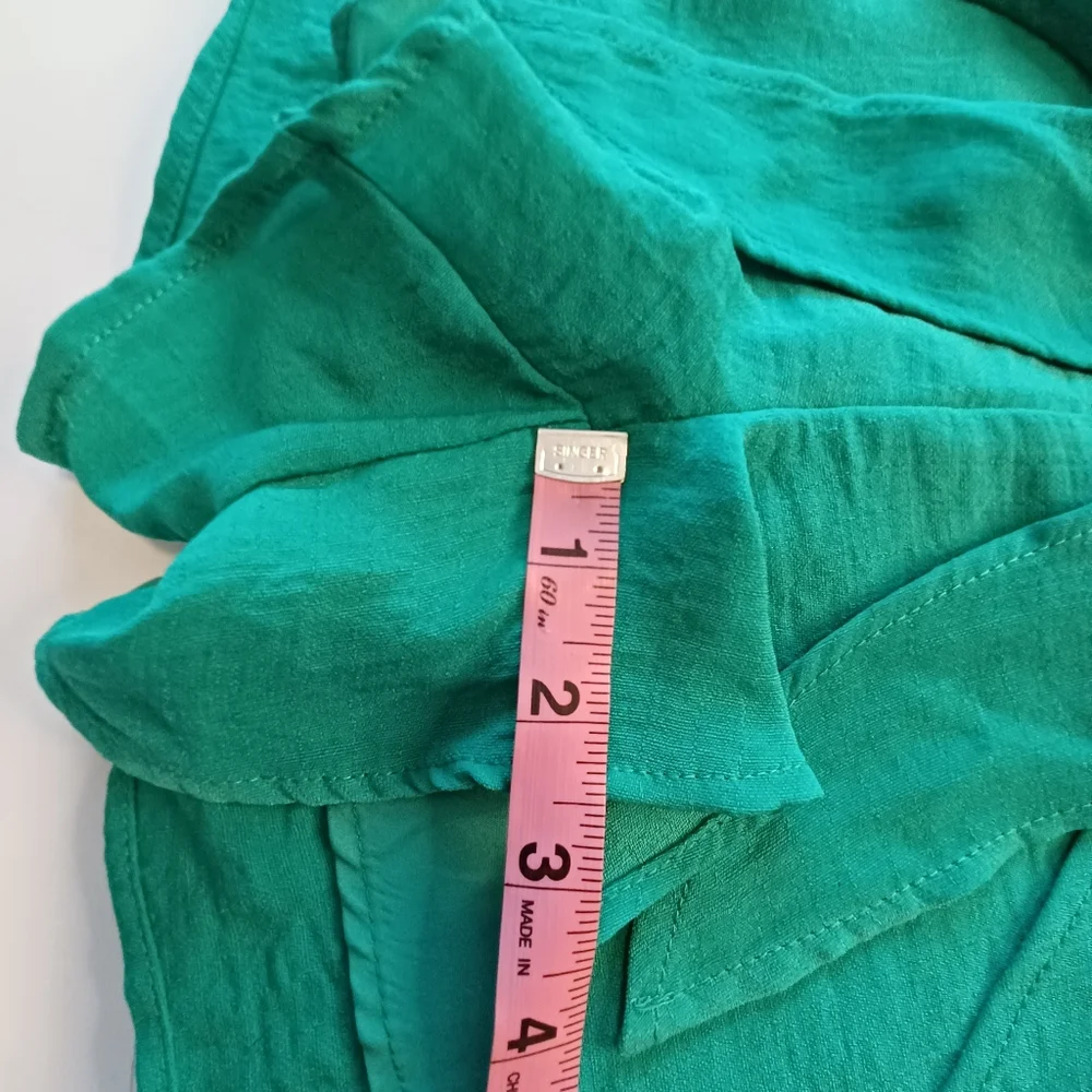 Jack by Bb Dakota Pull-on Tie Front Shorts Kelly Green Women's Sz Lg